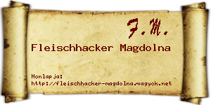 Fleischhacker Magdolna névjegykártya